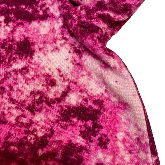 Jenni Printed Long Sleeve Sleep Shirt Pink Splash Tie Dye XL - Picture 3 of 6